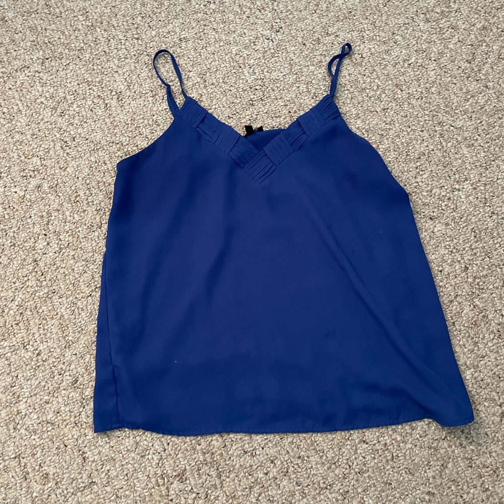 Blue dressy tank top